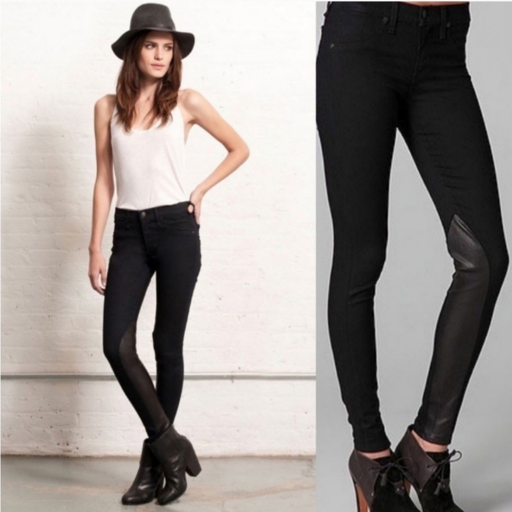 Rag & Bone Jodhpur Slim Fit Legging With Leather Breeches